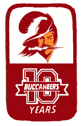 Tampa Bay Buccaneers 1986 Anniversary Logo iron on paper